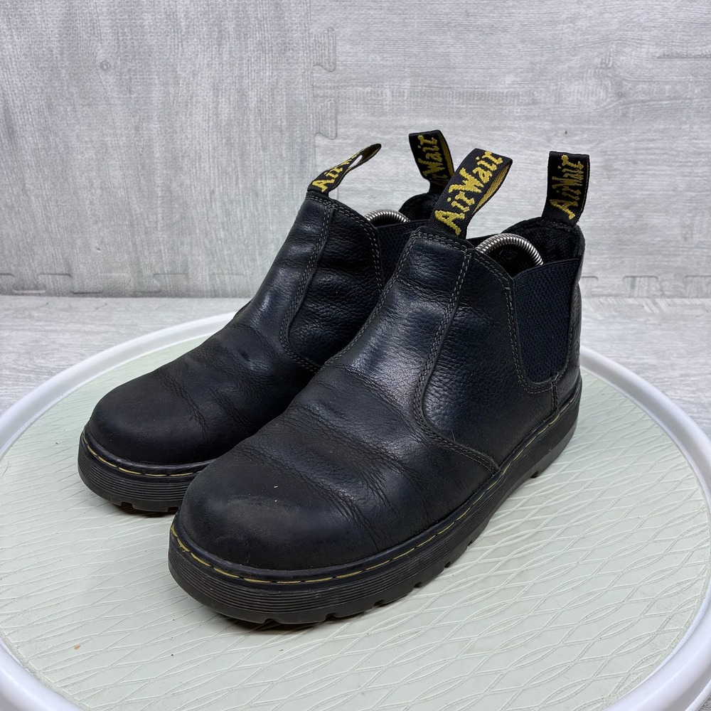 Dr. Martens Hardie Chelsea Boots Mens 9 Black Oiled Leather Slip Resistant